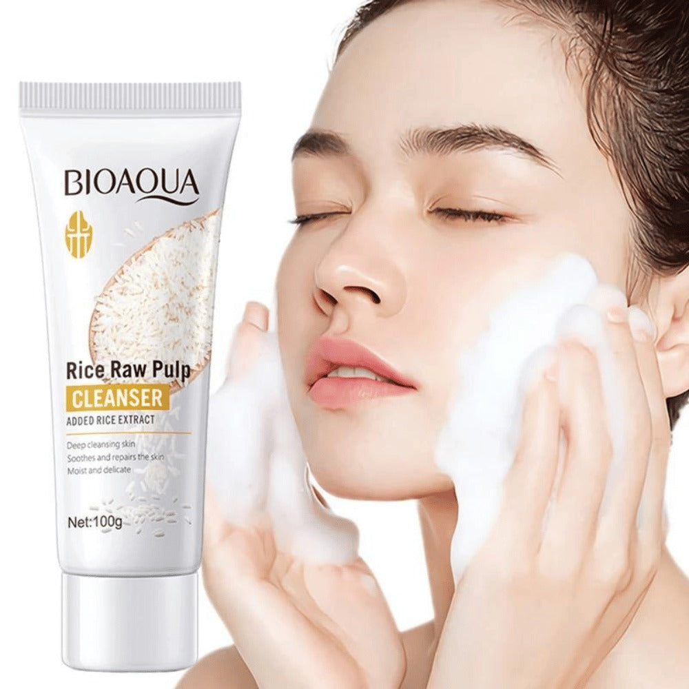 ✨ Prepara tu piel para un dermaplaning perfecto | Limpiador facial de arroz Bioaqua