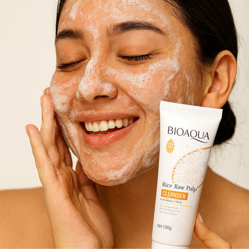 ✨ Prepara tu piel para un dermaplaning perfecto | Limpiador facial de arroz Bioaqua