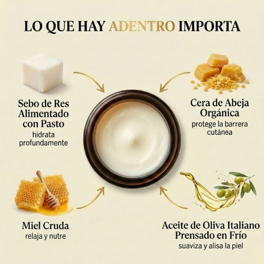 Crema de Sebo Res & Miel Piel Hidratada | Devuélvele a tu Piel la Suavidad que Creías Perdida!